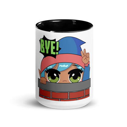 Bye Emoji Mug with Color Inside