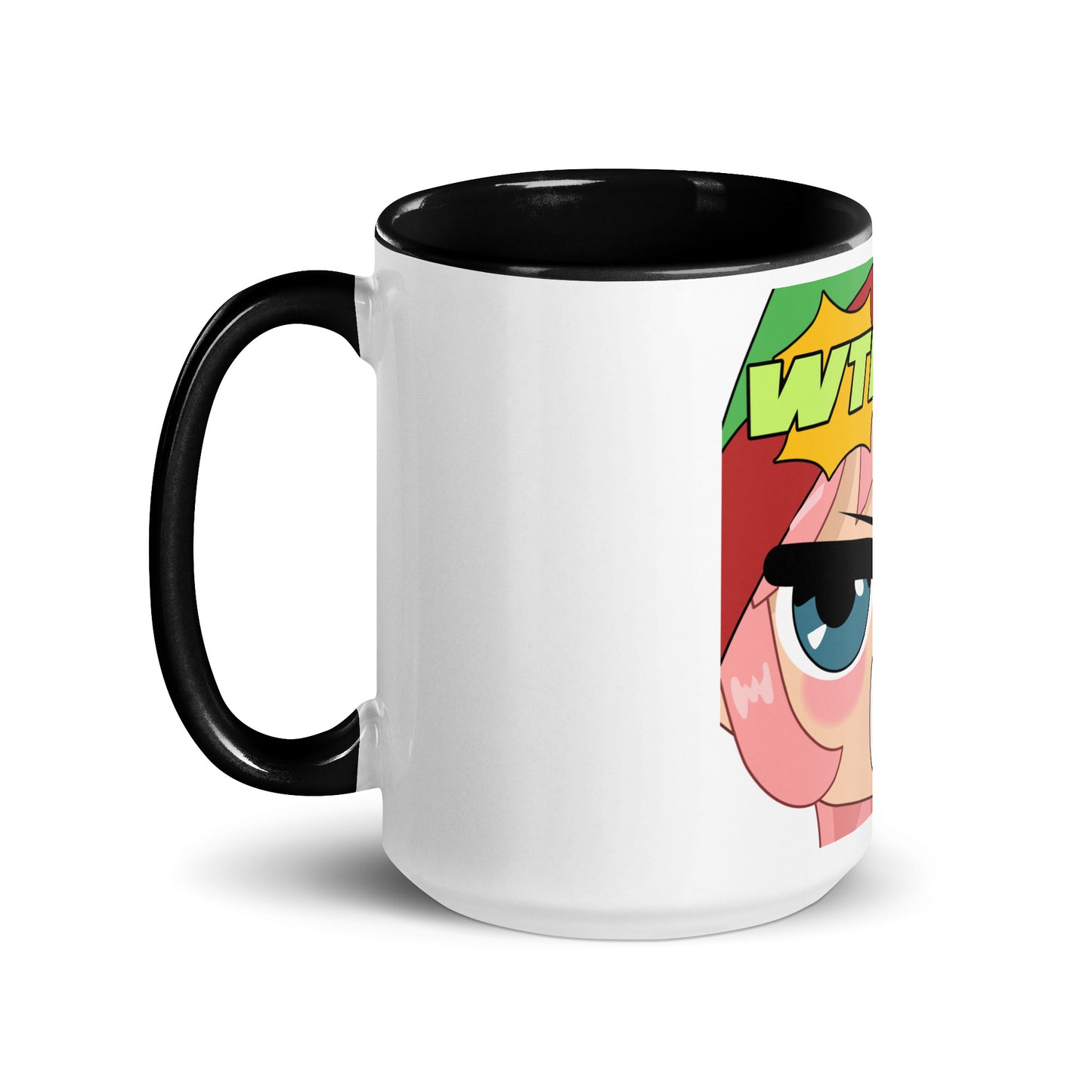 WTF Emoji Mug with Color Inside