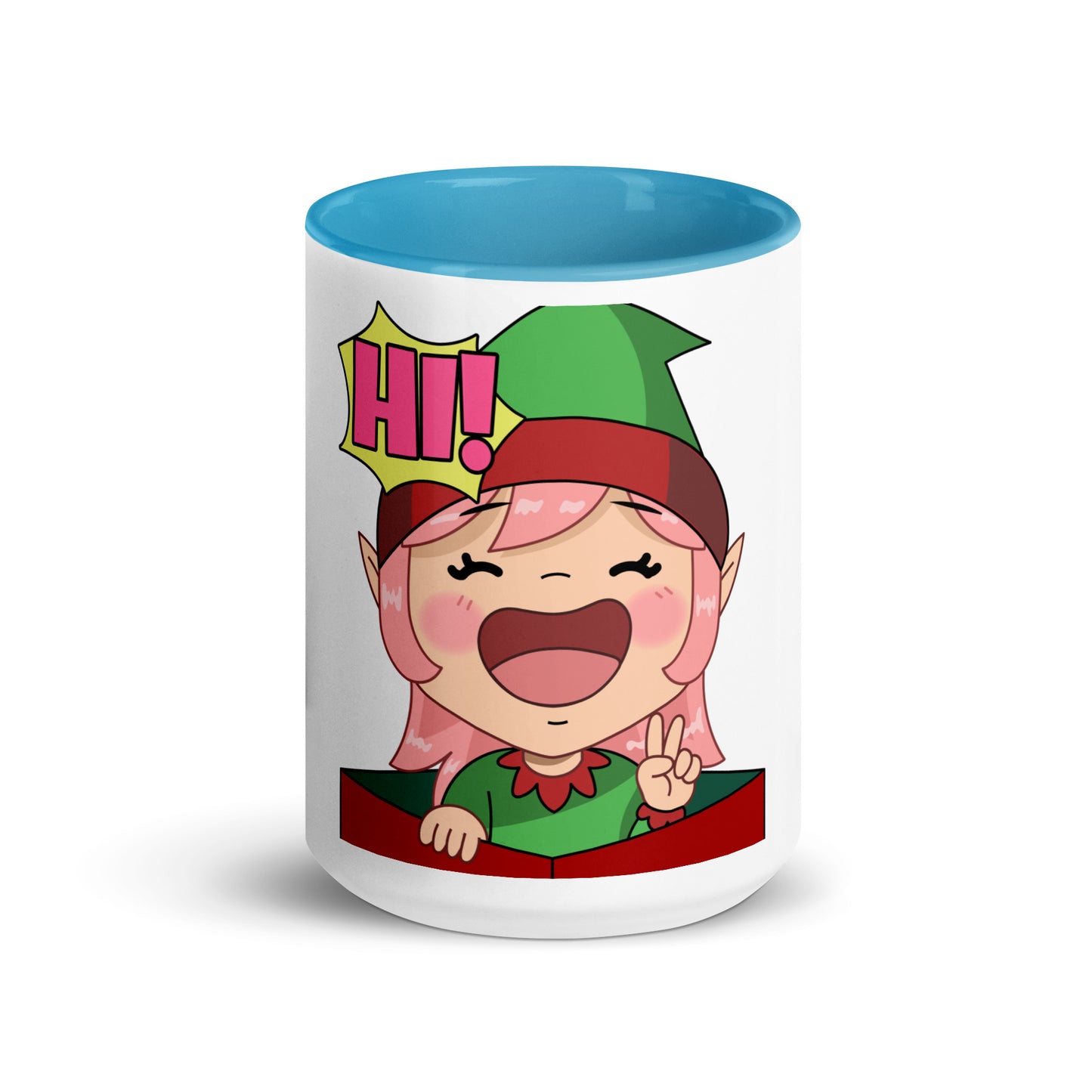 Hi Emoji Mug with Color Inside