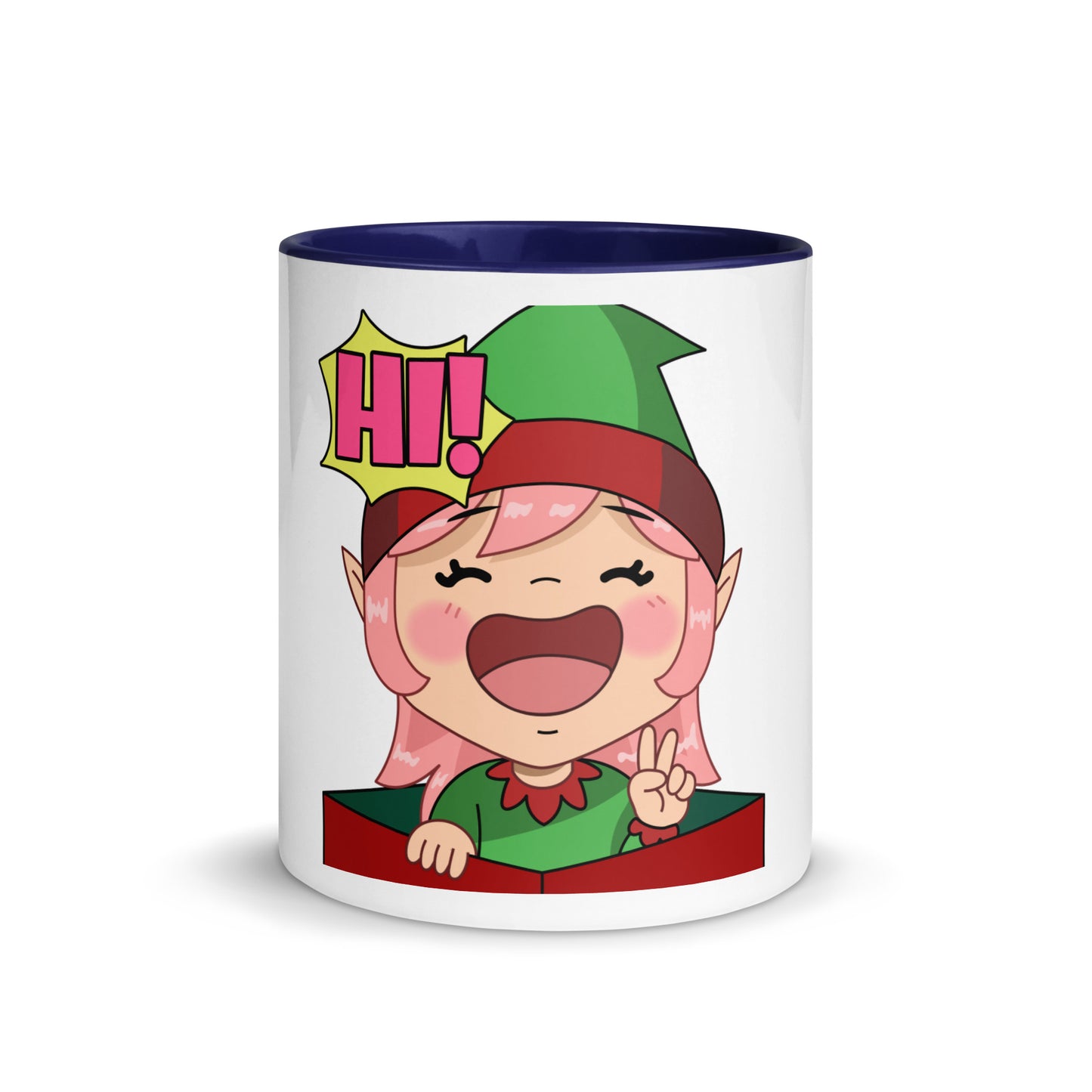 Hi Emoji Mug with Color Inside