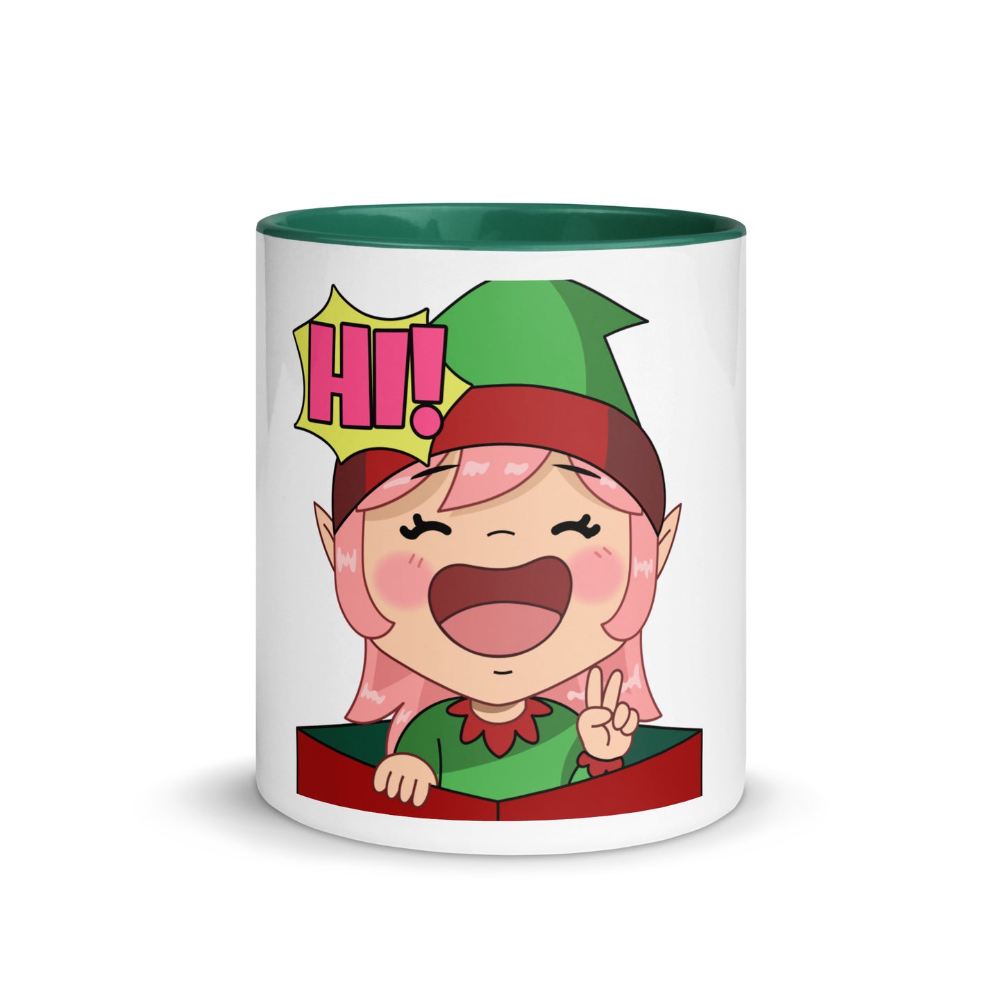 Hi Emoji Mug with Color Inside