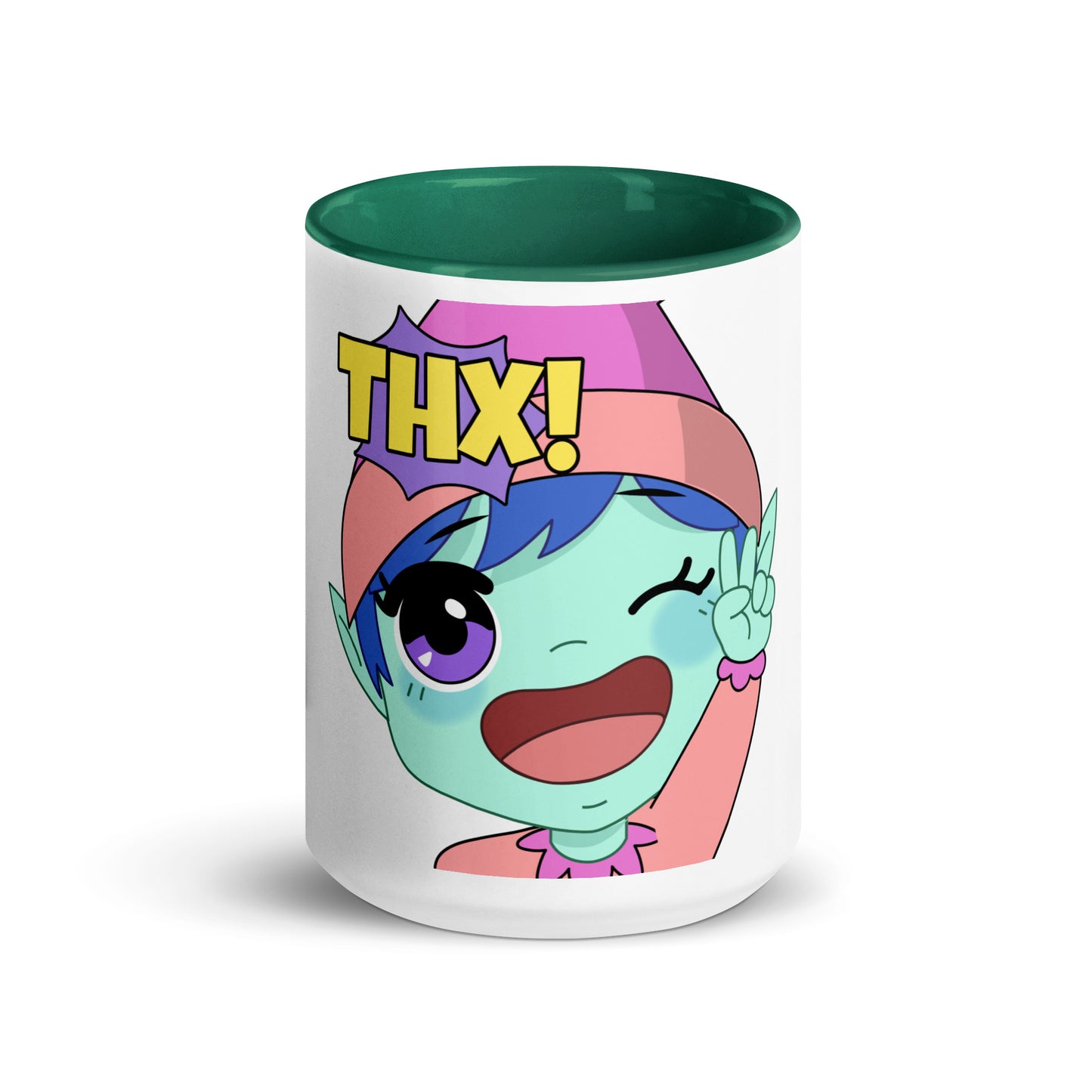 Thx Emoji Mug with Color Inside