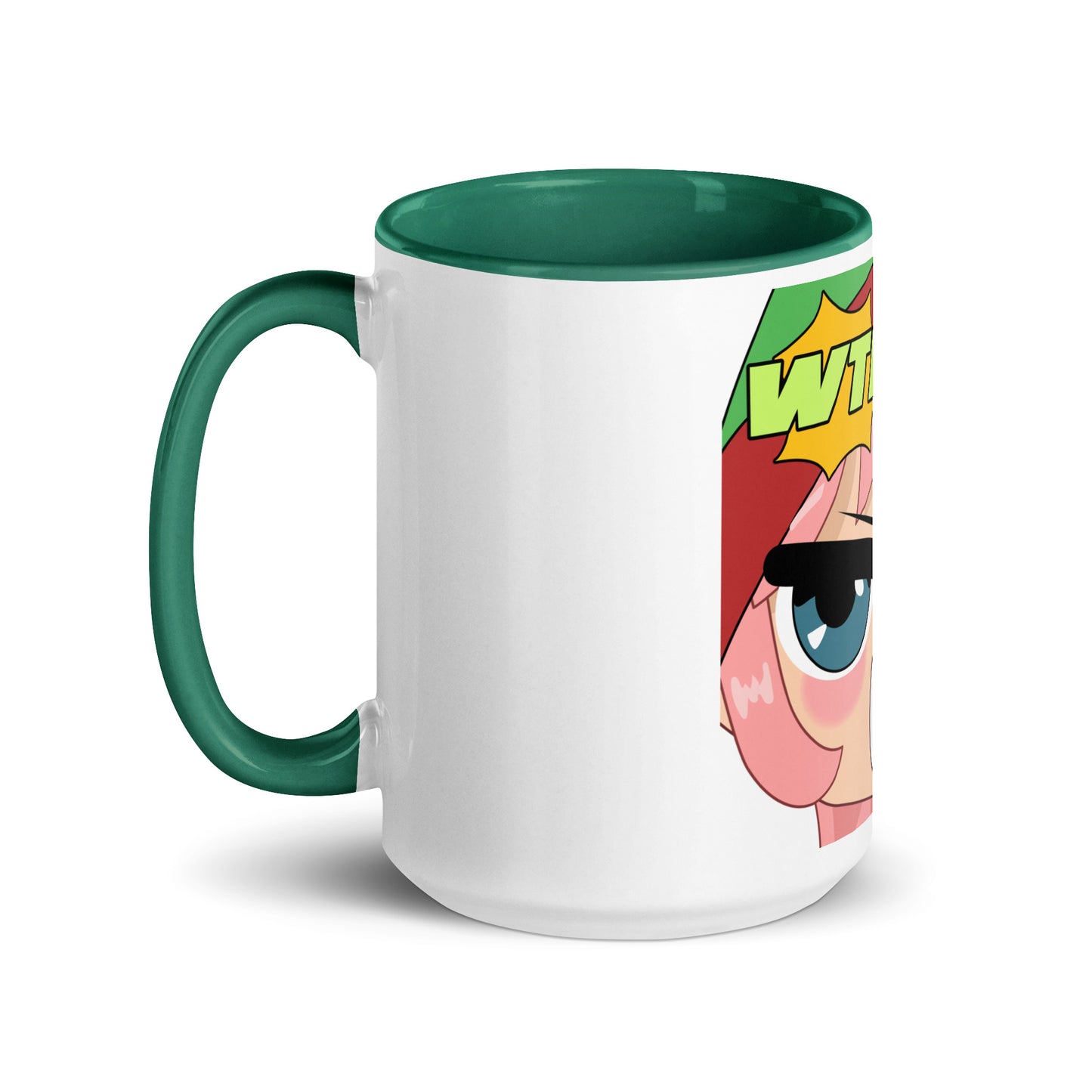 WTF Emoji Mug with Color Inside