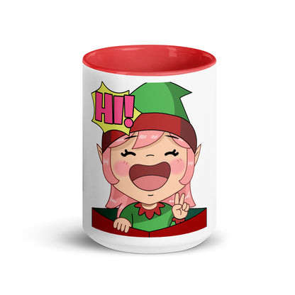 Hi Emoji Mug with Color Inside