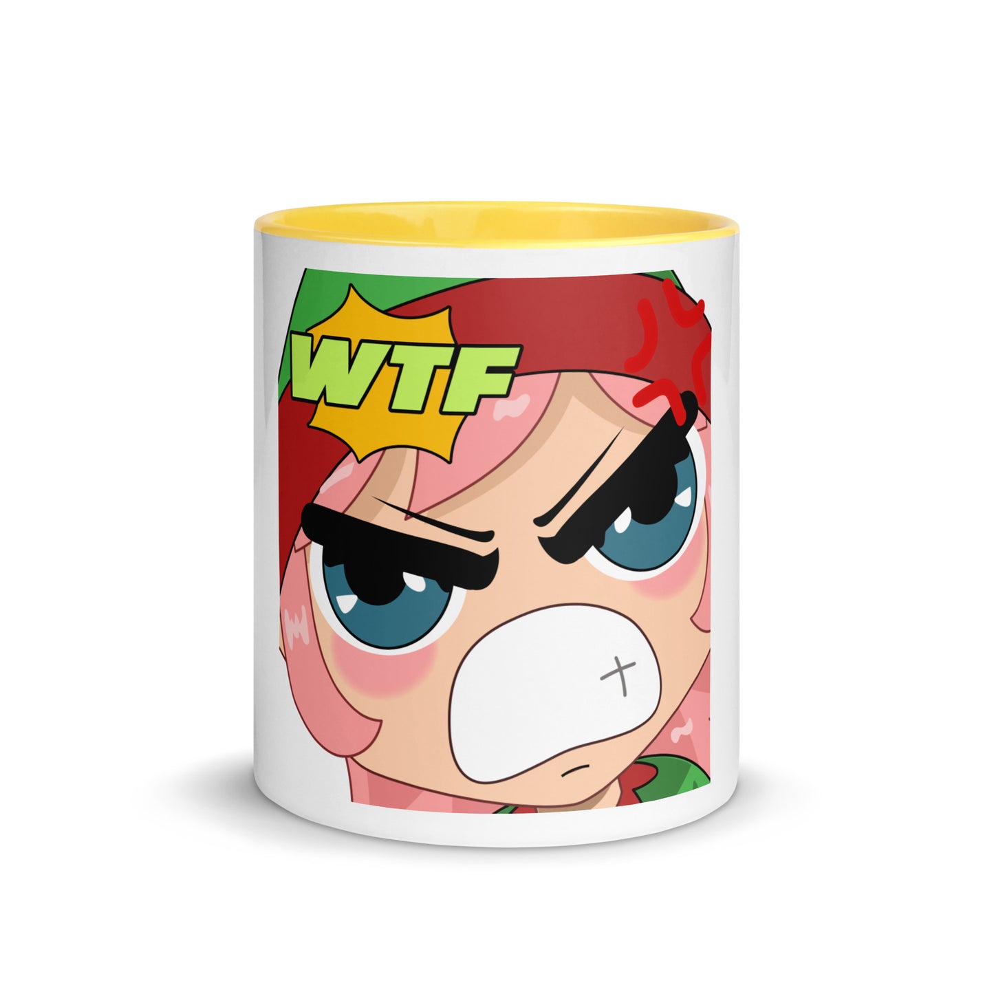 WTF Emoji Mug with Color Inside