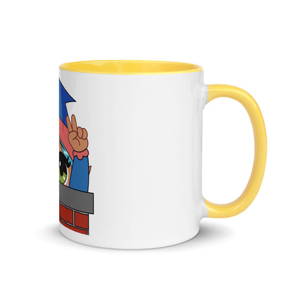 Bye Emoji Mug with Color Inside